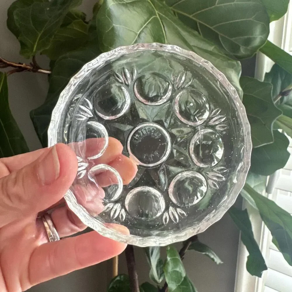Vintage KIG Glass Berry Bowls – Set of 5 Swirl Dot Dishes